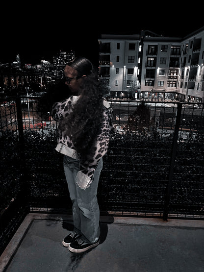 Leopard Pattern Zipup