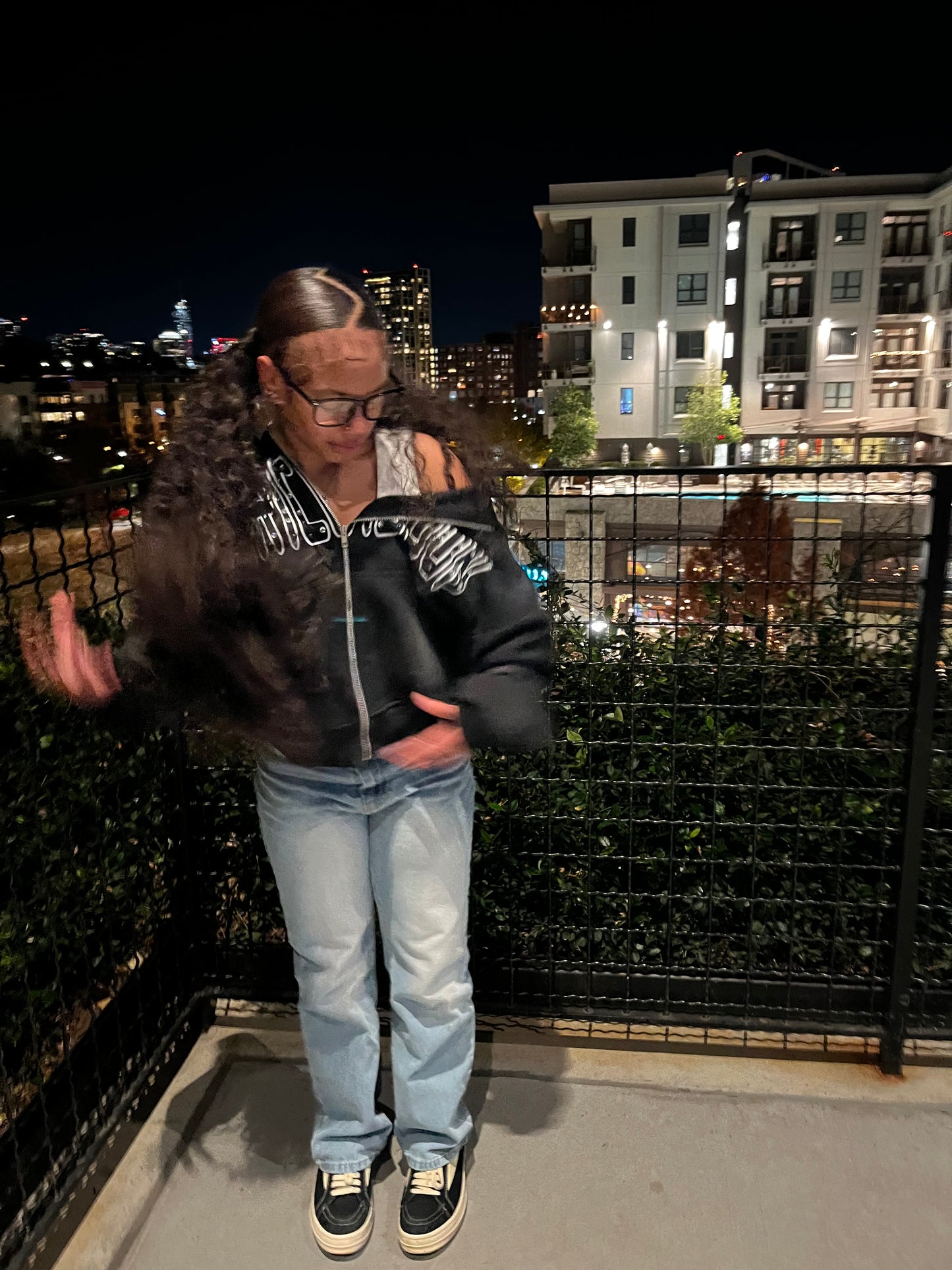 Rhinestone Lettered Jacket