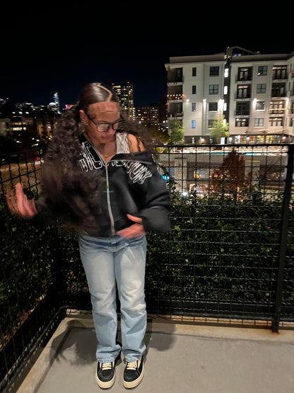 Rhinestone Lettered Jacket