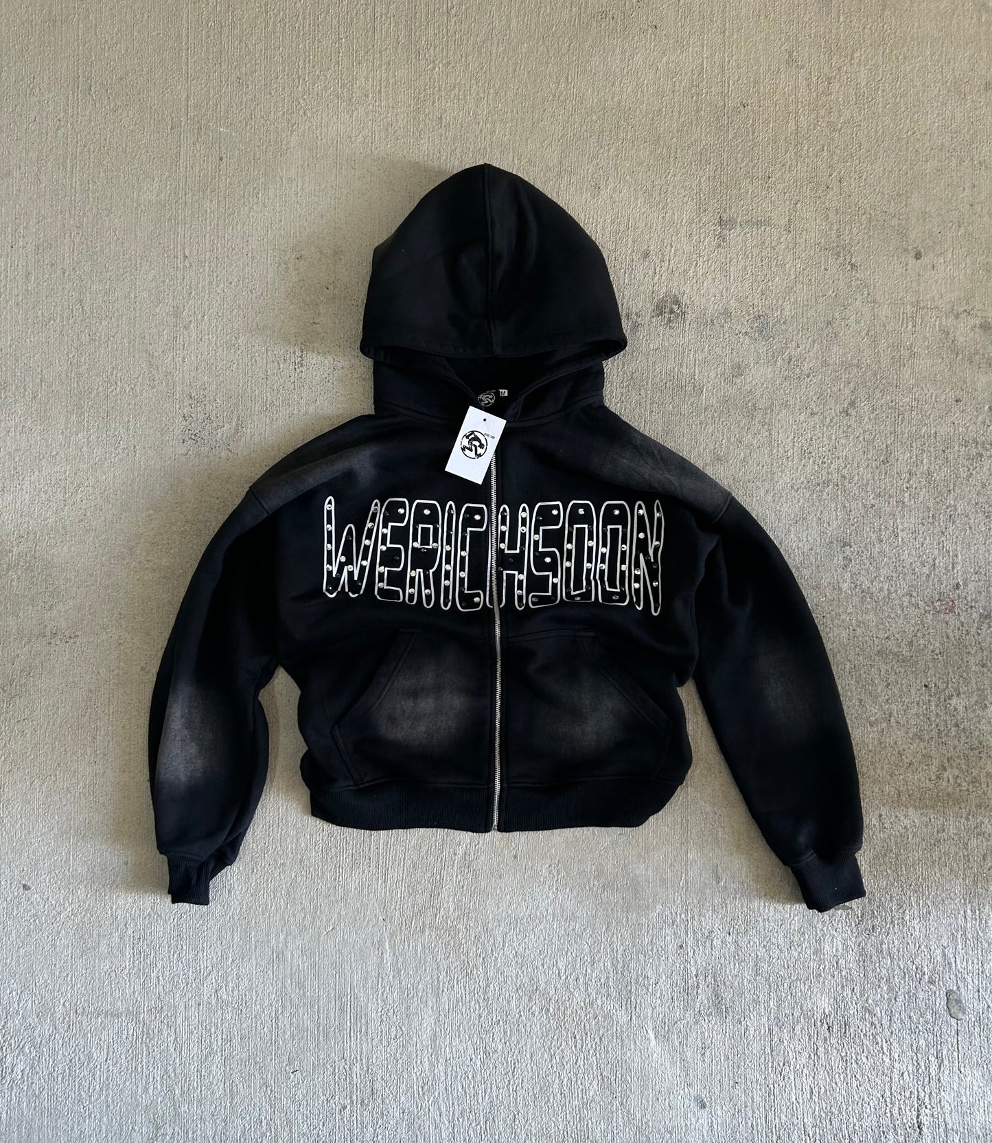 Rhinestone Lettered Jacket